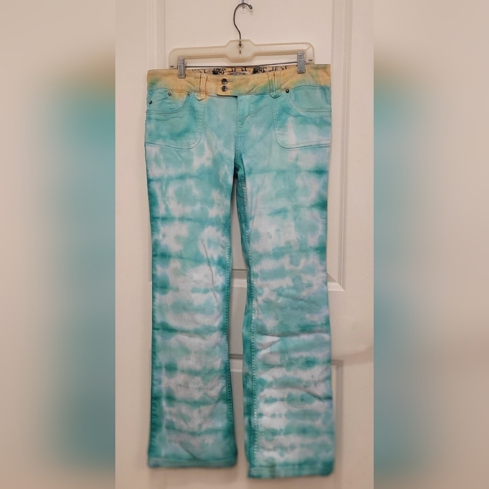 YMI Tie-dye Graphic Print Pants Sz 15